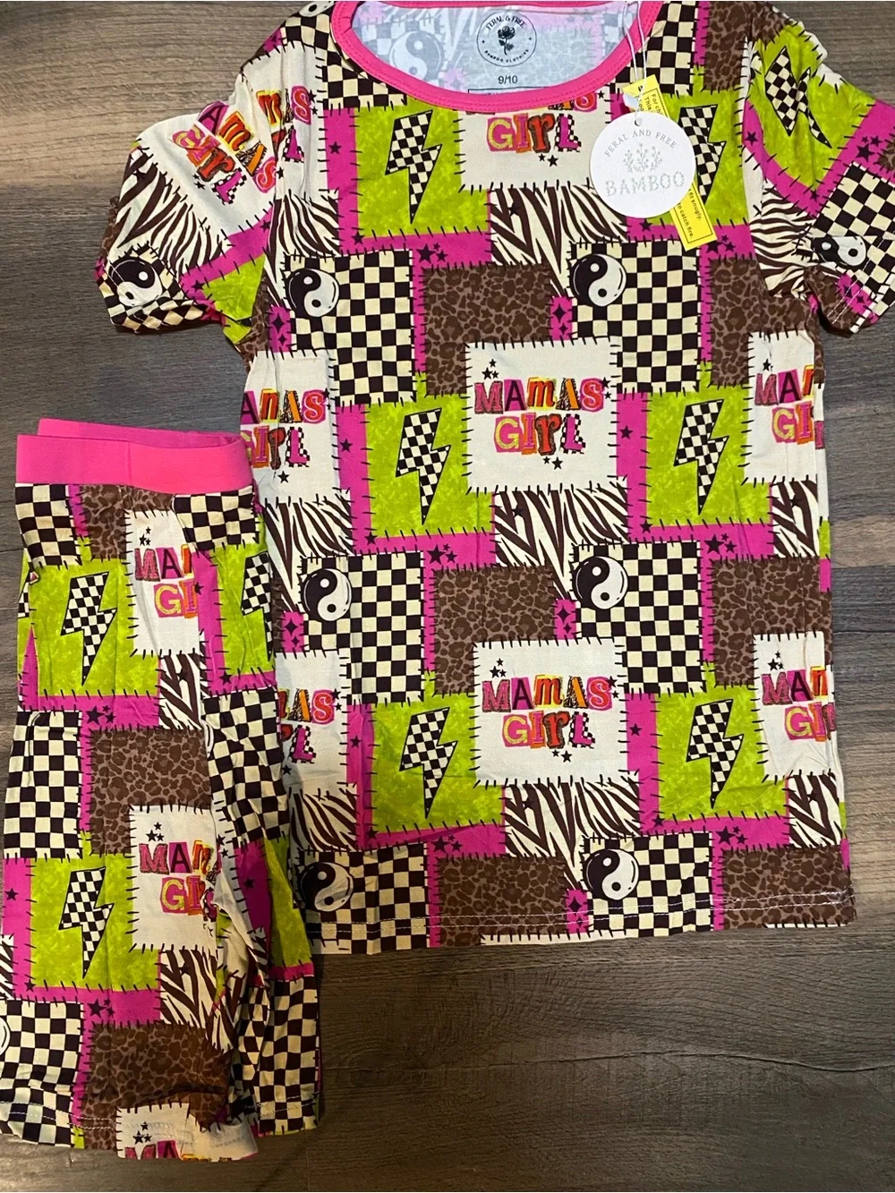 Girls Short Pajama Set - 9/10 bamboo NWT